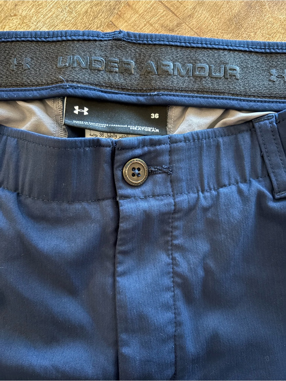 Under Armour Navy Performance Golf Shorts with Button Waist